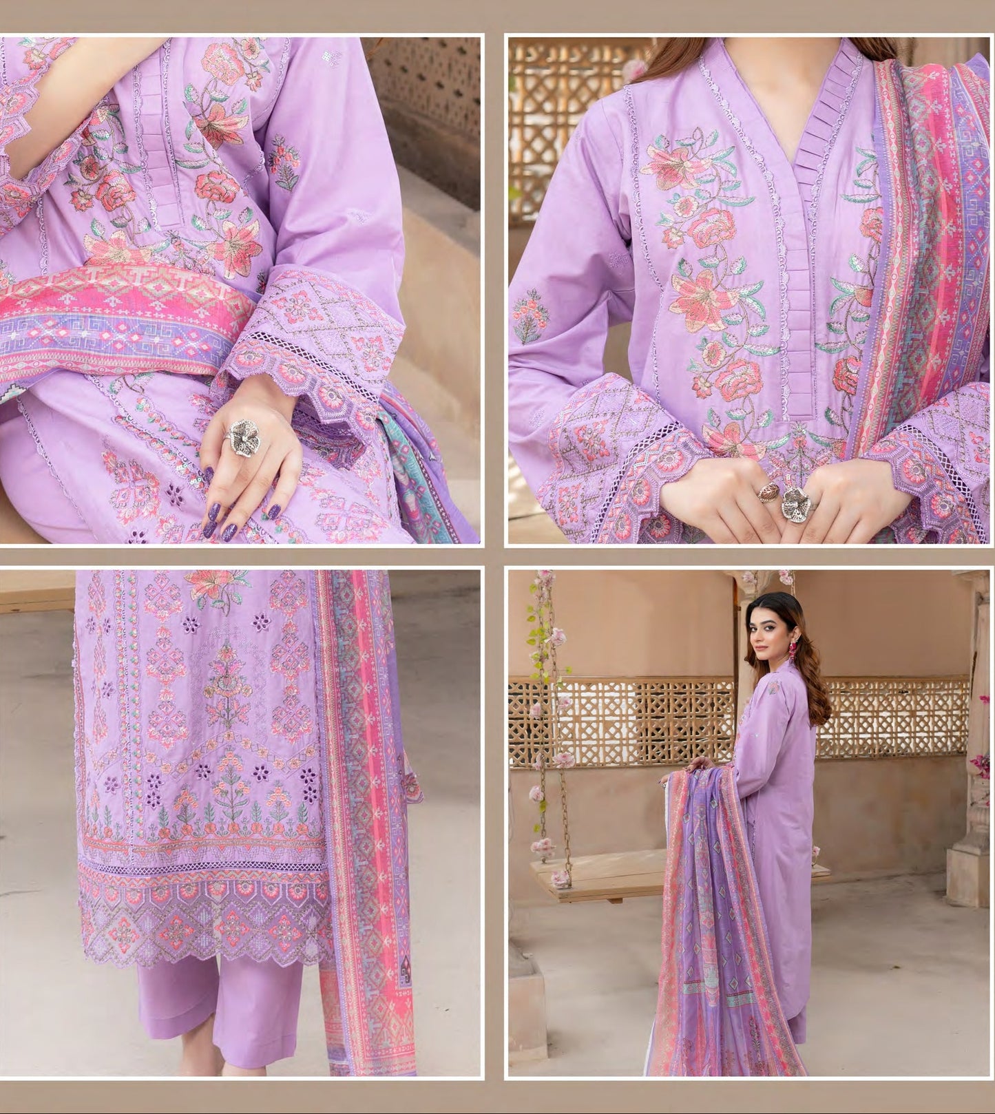 Munira Jheel Cotton MSL 04 Lilac