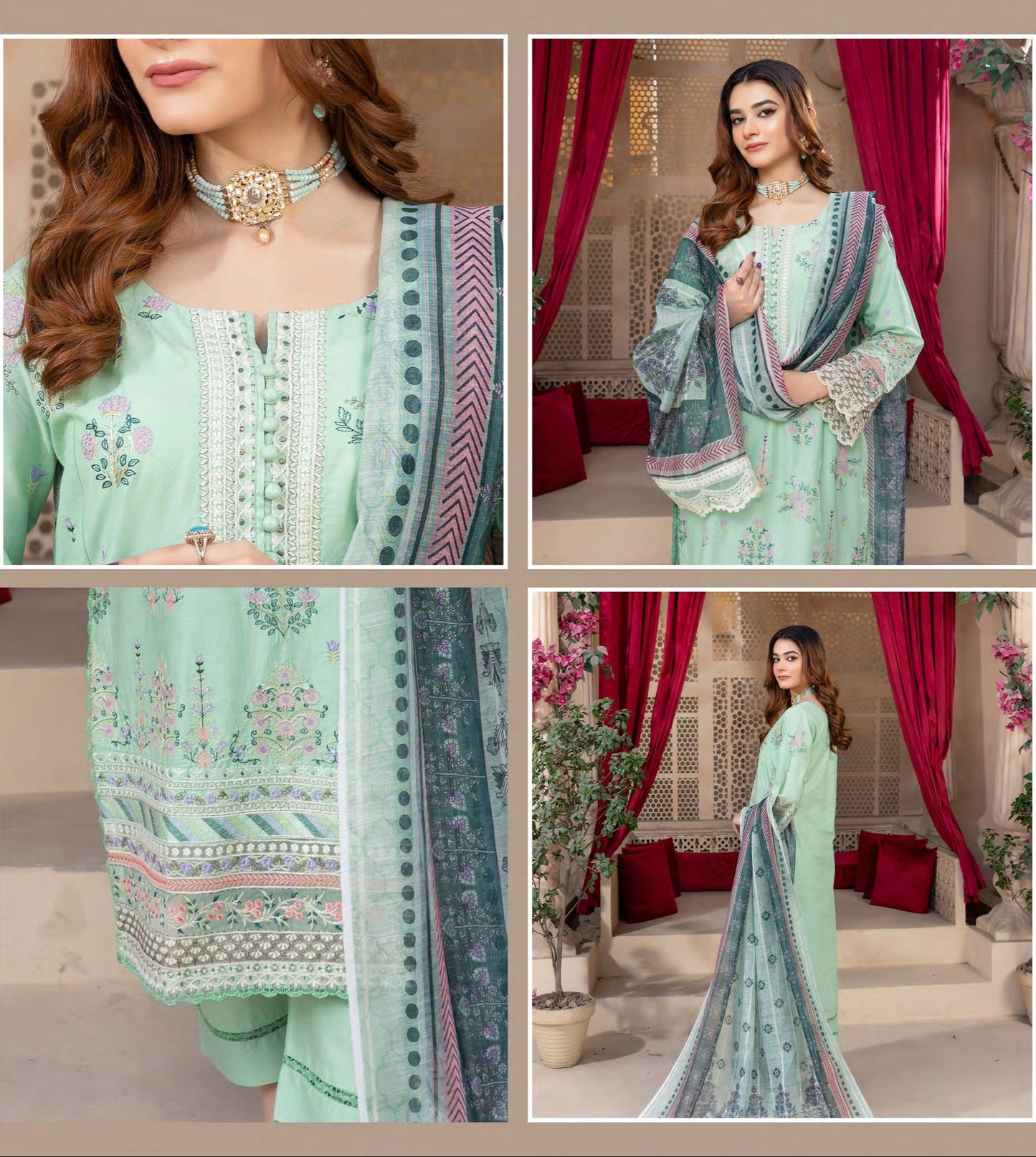 Munira Jheel Cotton MSL 01 Sea foam Green