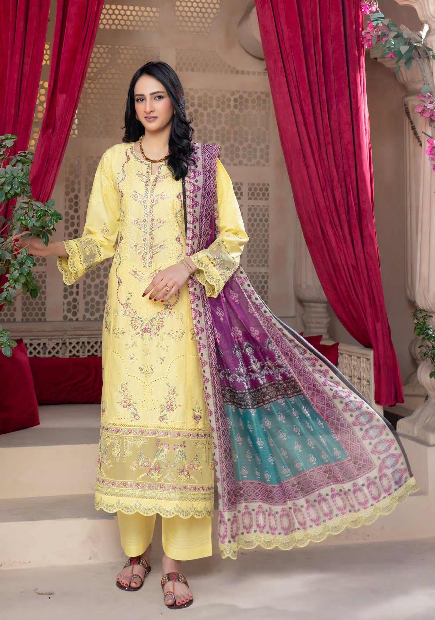 Munira Jheel Cotton MSL 02 Lemon