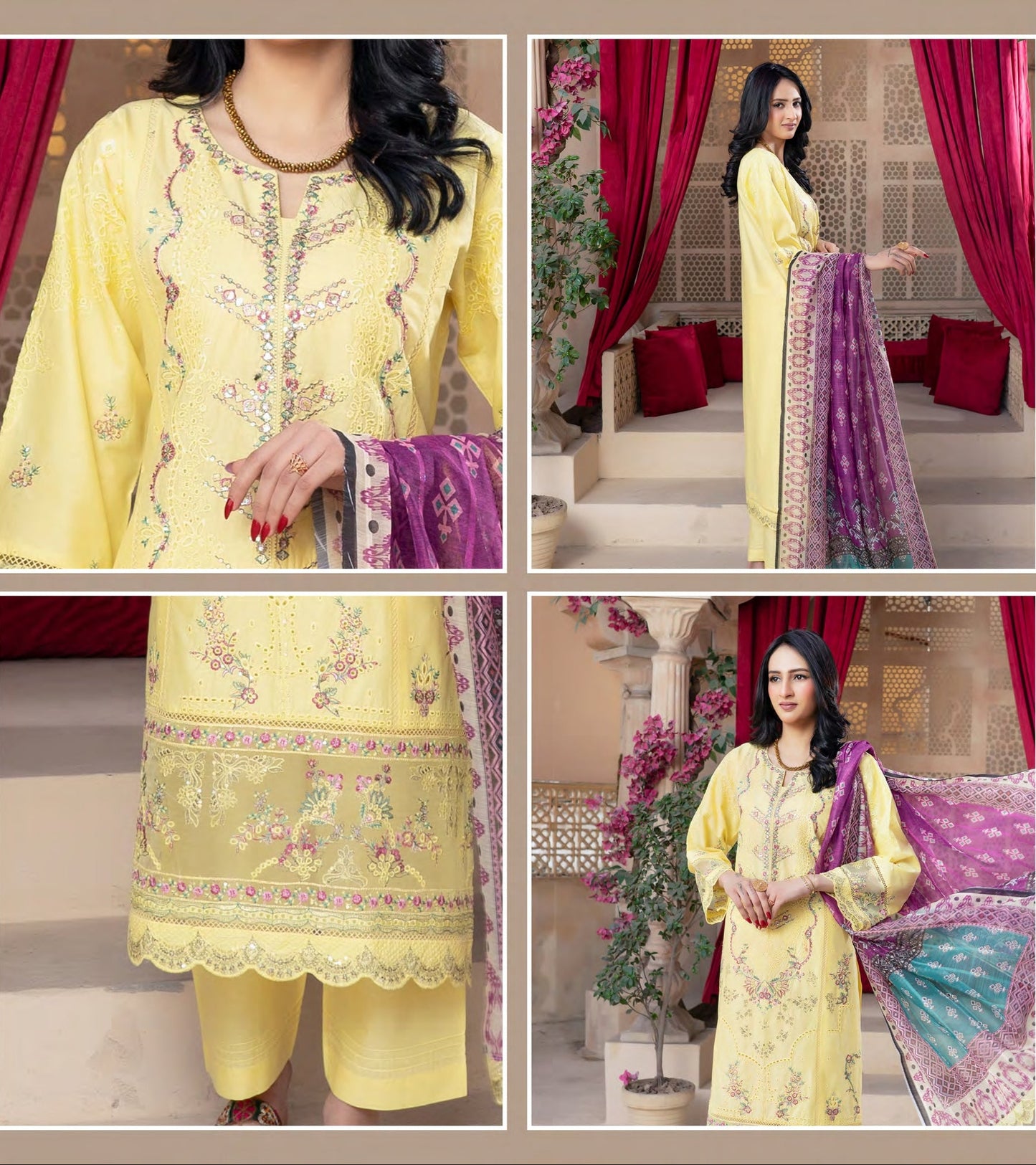 Munira Jheel Cotton MSL 02 Lemon