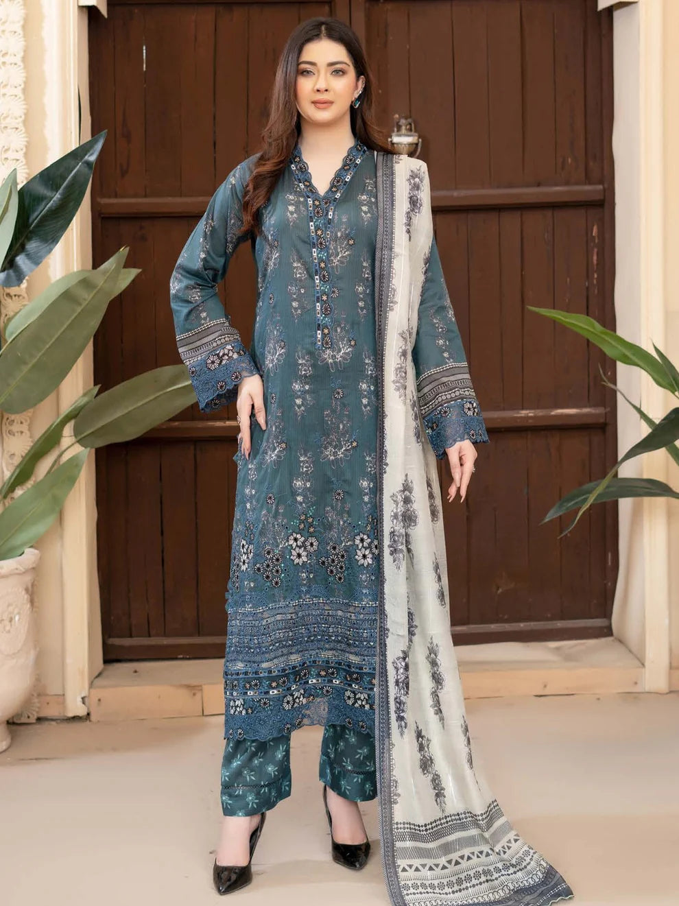 Munira Eid Lawn MSL 01 Zinc