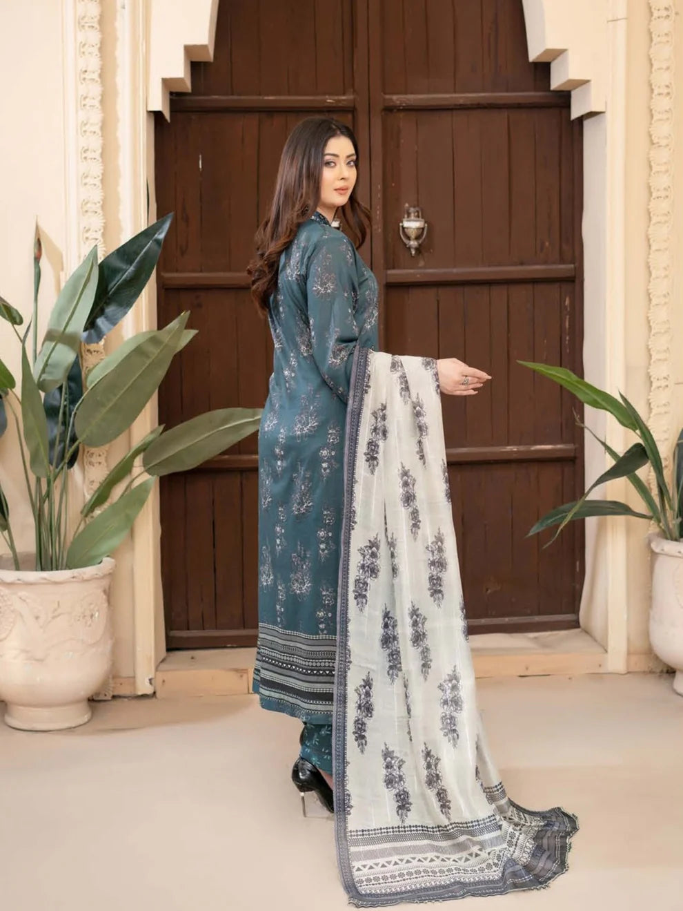 Munira Eid Lawn MSL 01 Zinc