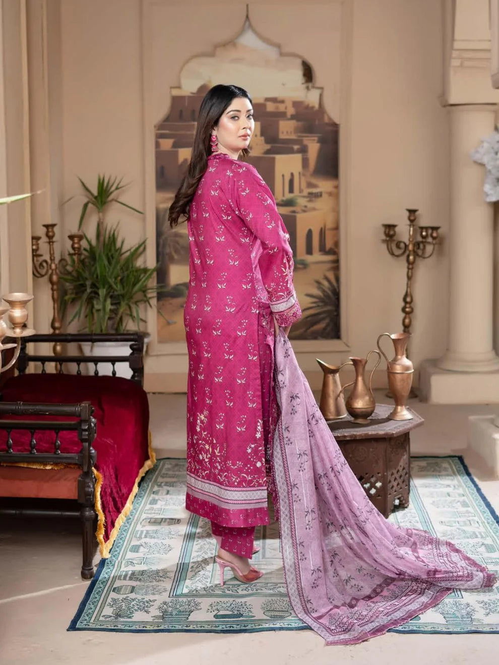 Munira Eid Lawn MSL 05 Pink